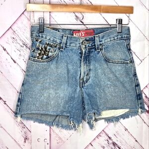 Levi's Studded Distressed Jean Shorts